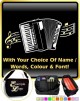 Accordion Curved Stave With Your Words - SHEET MUSIC & ACCESSORIES BAG