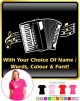 Accordion Curved Stave With Your Words - LADY FIT T SHIRT