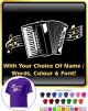 Accordion Curved Stave With Your Words - CLASSIC T SHIRT