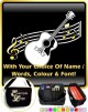 Acoustic Guitar Curved Stave With Your Words - SHEET MUSIC & ACCESSORIES BAG 