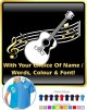Acoustic Guitar Curved Stave With Your Words - POLO SHIRT 