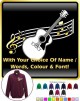 Acoustic Guitar Curved Stave With Your Words - ZIP SWEATSHIRT 
