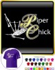 Bagpipe Piper Chick - T SHIRT