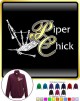 Bagpipe Piper Chick - ZIP SWEATSHIRT  
