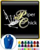 Bagpipe Piper Chick - ZIP HOODY  