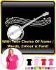 Banjo Curved Stave With Your Words - LADYFIT T SHIRT  
