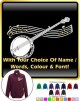 Banjo Curved Stave With Your Words - ZIP SWEATSHIRT  