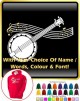 Banjolele Banjo Ukulele Curved Stave With Your Words - HOODY 