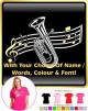 Baritone Curved Stave With Your Words - LADYFIT T SHIRT