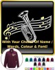 Baritone Curved Stave With Your Words - ZIP SWEATSHIRT