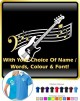 Bass Guitar Curved Stave With Your Words - POLO SHIRT 