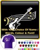 Bass Guitar Curved Stave With Your Words - CLASSIC T SHIRT 
