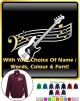 Bass Guitar Curved Stave With Your Words - ZIP SWEATSHIRT 