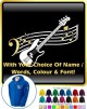 Bass Guitar Curved Stave With Your Words - ZIP HOODY 