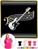 Bass Guitar Curved Stave - LADYFIT T SHIRT 
