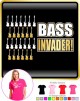 Bass Guitar Bass Invader - LADYFIT T SHIRT  