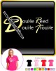 Bassoon Double Reed Double Trouble - LADYFIT T SHIRT 