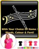 Bassoon Curved Stave With Your Words - LADYFIT T SHIRT 
