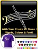 Bassoon Curved Stave With Your Words - CLASSIC T SHIRT 