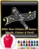 Contra Bassoon Curved Stave With Your Words - LADYFIT T SHIRT  