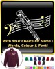 Contra Bassoon Curved Stave With Your Words - ZIP SWEATSHIRT  