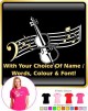 Cello Curved Stave With Your Words - LADYFIT T SHIRT 