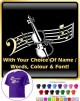 Cello Curved Stave With Your Words - CLASSIC T SHIRT 