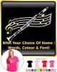 Clarinet Curved Stave With Your Words - LADYFIT T SHIRT 