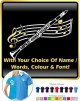 Clarinet Curved Stave With Your Words - POLO SHIRT 