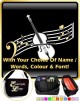 Double Bass Curved Stave With Your Words - SHEET MUSIC & ACCESSORIES BAG 
