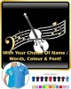 Double Bass Curved Stave With Your Words - POLO SHIRT 