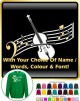 Double Bass Curved Stave With Your Words - SWEATSHIRT 