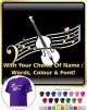 Double Bass Curved Stave With Your Words - CLASSIC T SHIRT 