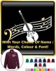 Double Bass Curved Stave With Your Words - ZIP SWEATSHIRT 