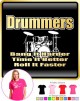 Drum Kit Drummers Bang Harder - LADY FIT T SHIRT  