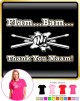 Drum Fist Sticks Flam Bam - LADY FIT T SHIRT  