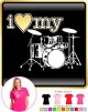 Drum Kit I Love My - LADY FIT T SHIRT  