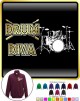 Drum Kit Diva Spots - ZIP SWEATSHIRT 