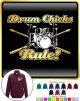 Drum Kit Sticks Drum Chicks Rule - ZIP SWEATSHIRT 