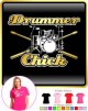 Drum Kit Sticks Chick - LADY FIT T SHIRT 