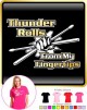 Drum Fist Sticks Thunder Rolls - LADY FIT T SHIRT  