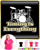Drum Kit Timing Everything - LADY FIT T SHIRT  