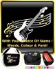 Electric Guitar Curved Stave With Your Words - SHEET MUSIC & ACCESSORIES BAG 