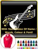 Electric Guitar Curved Stave With Your Words - HOODY 