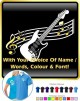 Electric Guitar Curved Stave With Your Words - POLO SHIRT 