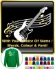 Electric Guitar Curved Stave With Your Words - SWEATSHIRT 
