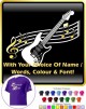 Electric Guitar Curved Stave With Your Words - CLASSIC T SHIRT 