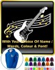 Electric Guitar Curved Stave With Your Words - ZIP HOODY 