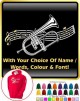 Flugelhorn Curved Stave With Your Words  HOODY 
