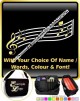 Flute Curved Stave With Your Words - SHEET MUSIC & ACCESSORIES BAG 